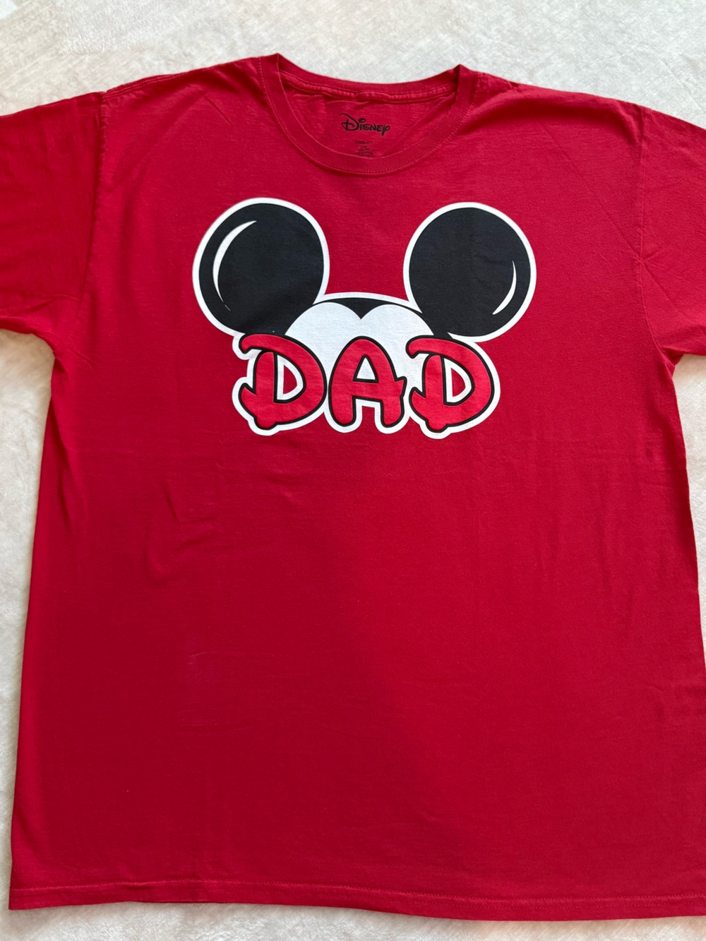 Disney Red Mickey 'DAD' Graphic T-Shirt